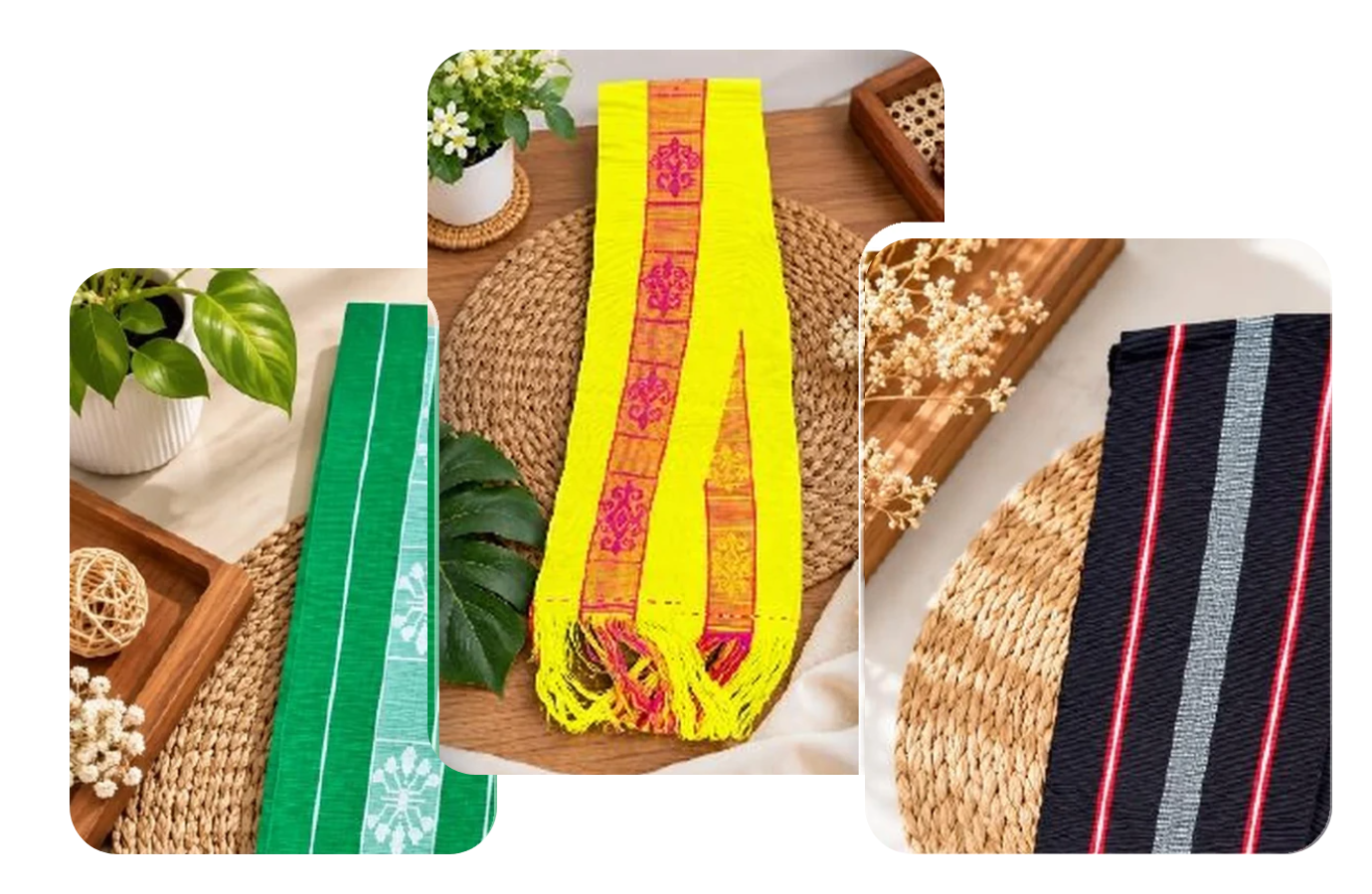 Selendang Tenun Motif Timor (Kombinasi 2 Warna)